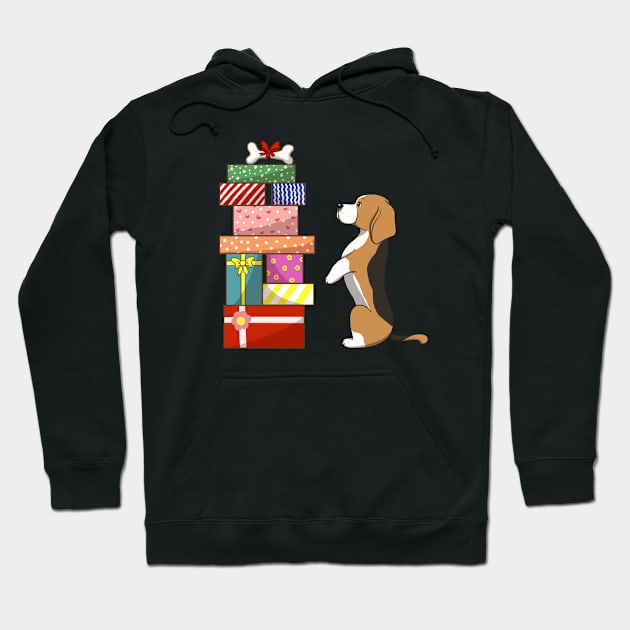 Funny Basset Hound Bone Gift Christmas Hoodie by blacklines